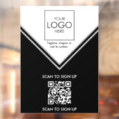 QR Code Venster Decal Upload uw Logo Venster Cling (Vel 2)