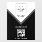 QR Code Venster Decal Upload uw Logo Venster Cling (Vel)