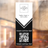QR Code Venster Decal Uw Logo Grote Venster Cling (Vel 2)