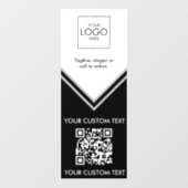 QR Code Venster Decal Uw Logo Grote Venster Cling (Vel)