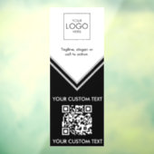 QR Code Venster Decal Uw Logo Grote Venster Cling (Vel 3)