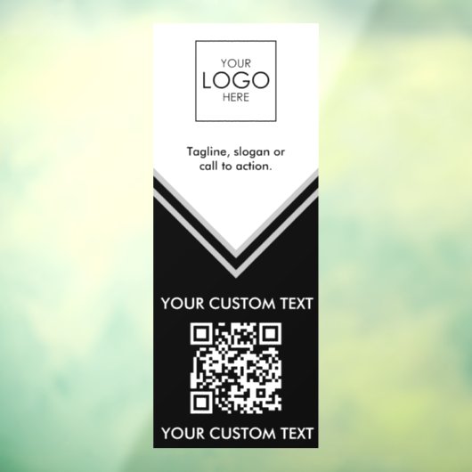 QR Code Venster Decal Uw Logo Grote Venster Cling (Vel 3)
