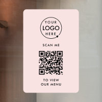 QR-code venster sticker | Menu vinyl sticker bord