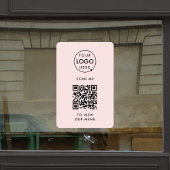 QR-code venster sticker | Menu vinyl sticker bord