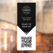 QR-code venster sticker | Zakelijk zwart vinyl sti (Vel 2)
