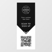 QR-code venstersticker | Zakelijk zwart vinyl stic Raamsticker (Vel)