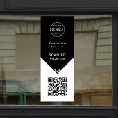 QR-code venstersticker | Zakelijk zwart vinyl stic Raamsticker