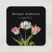 QR-code  ventilatorzwart vierkant Visitekaartje (Voorkant)