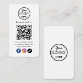 QR Code Verbind met ons Facebook TikTok Informatiekaartje (Voorkant / Achterkant)
