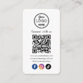 QR Code Verbind met ons Facebook TikTok Informatiekaartje (Voorkant)