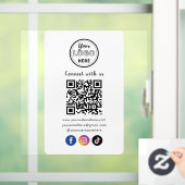 QR Code Verbind met ons Facebook TikTok Raamsticker (Huis)