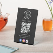 QR Code Verbind met ons Facebook TikTok Reclamebord Met Voetstuk (Insitu)