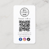 QR Code Verbind met ons Facebook TikTok Visitekaartje (Voorkant)