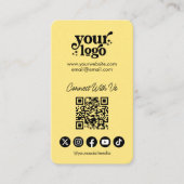 QR Code Verbind met ons Social Media Cool Verticaa Visitekaartje (Voorkant)