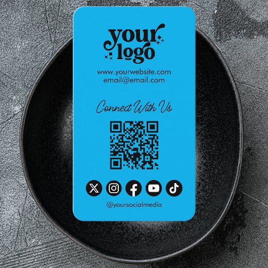 QR Code Verbind met ons Social Media Cool Verticaa Visitekaartje