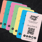 QR Code Verbind met ons Social Media Cool Verticaa Visitekaartje