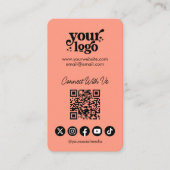 QR Code Verbind met ons Social Media Cool Verticaa Visitekaartje (Voorkant)