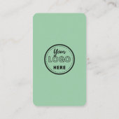 QR Code Verbind met ons Social Media Mint Green Visitekaartje (Achterkant)