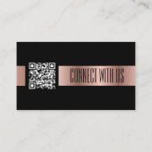 QR Code Verbind met ons Social Media Roos Gold Visitekaartje (Achterkant)