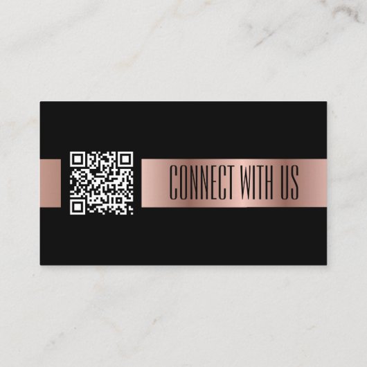QR Code Verbind met ons Social Media Roos Gold Visitekaartje (Achterkant)