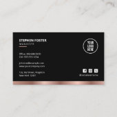 QR Code Verbind met ons Social Media Roos Gold Visitekaartje (Voorkant)