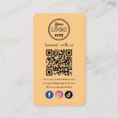 QR Code Verbind met ons Social Media Soft Sinaasap Visitekaartje (Voorkant)
