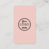 QR Code Verbind met ons Trendy Social Media Roze Informatiekaartje (Achterkant)