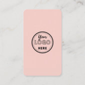 QR Code Verbind met ons Trendy Social Media Roze Visitekaartje (Achterkant)