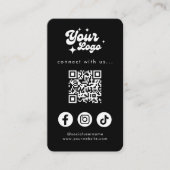 QR-code Verbind met Ons Zwart Visitekaartje (Voorkant)