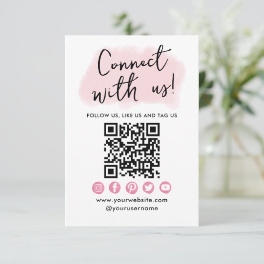 QR-code Verbinding maken met ons Visitekaartje voo Kaart (Staand voorkant)