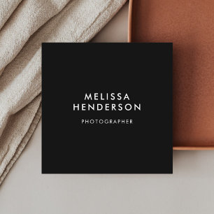 QR-code Verfijnd minimaal zwart Vierkante Visitekaartje