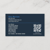 QR-code verhuiswagen Professioneel Services Visitekaartje (Achterkant)