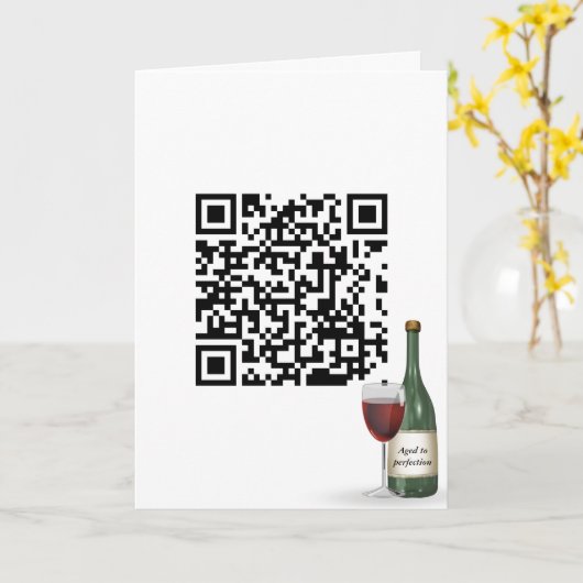 QR-code verjaarwijn Kaart (Gele Bloem)