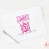 QR Code Verlovingsfeestje drankje betalen Team Bru Vierkante Sticker (Envelop)