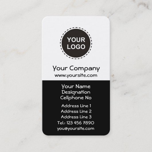 QR-code Verticaal Visitekaartje (Voorkant)