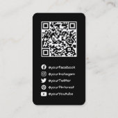 QR-code Verticaal Visitekaartje (Achterkant)