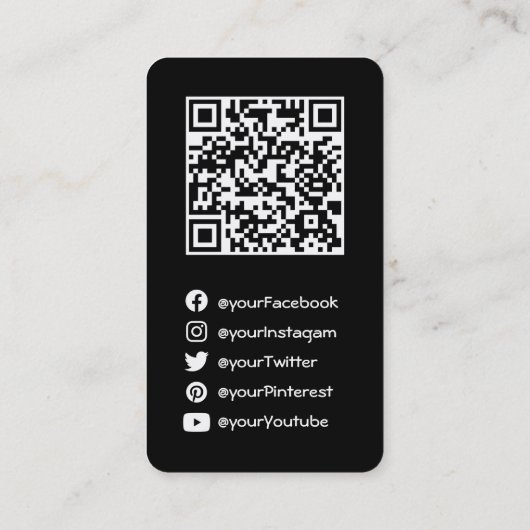 QR-code Verticaal Visitekaartje (Achterkant)