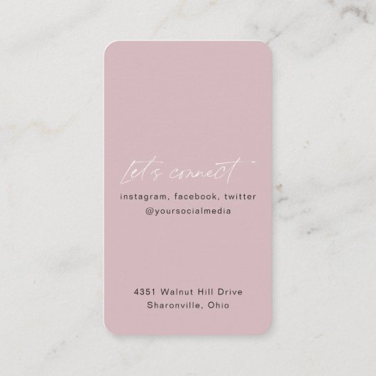 QR-code verticaal Visitekaartje moderne kaatnagels (Achterkant)