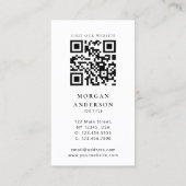 QR-code Verticale minimale Logo Visitekaartje (Achterkant)