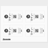 QR-code verzendlogo pakket witte doos verzegellabe Rechthoekige Sticker (Vel)