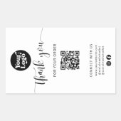 QR-code verzendlogo pakket witte doos verzegellabe Rechthoekige Sticker (Voorkant)