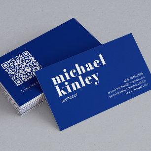 QR-code, vet, modern, minimalistisch, professionee Visitekaartje