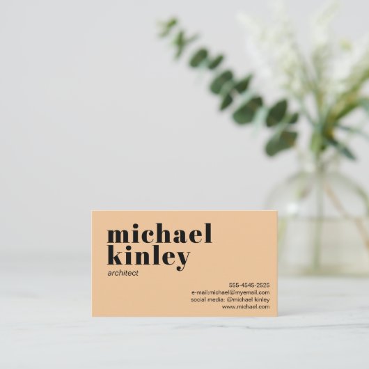 QR code vet moderne minimalistische professionele Visitekaartje (Staand voorkant)