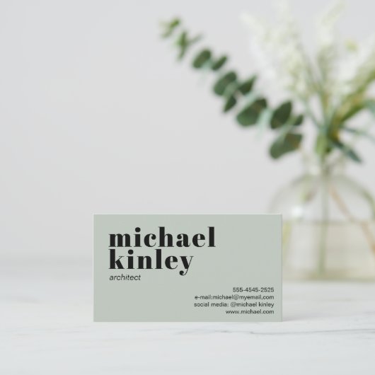 QR code vet moderne minimalistische professionele  Visitekaartje (Staand voorkant)