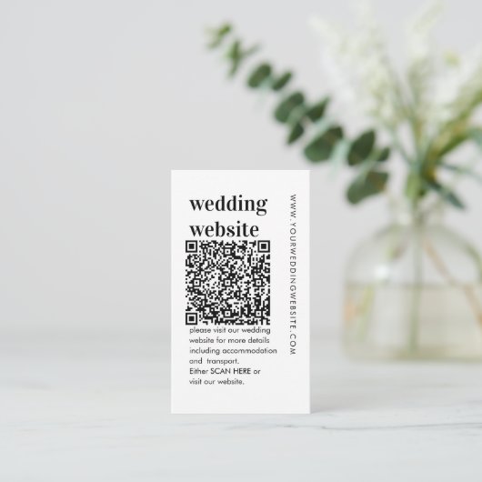 QR-code vet trouwwebsite bijlage kaart (Staand voorkant)