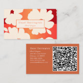 QR Code Vetgedrukte Bloemen Visitekaartje Reds Sin (Voorkant / Achterkant)
