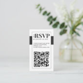 QR Code vetvrije minimale online RSVP-behuizing Informatiekaartje (Staand voorkant)