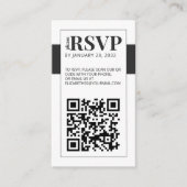 QR Code vetvrije minimale online RSVP-behuizing Informatiekaartje (Voorkant)