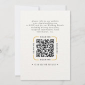 QR Code Video Wedding Invitation Kaart (Achterkant)
