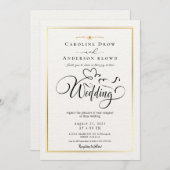 QR Code Video Wedding Invitation Kaart (Voorkant / Achterkant)